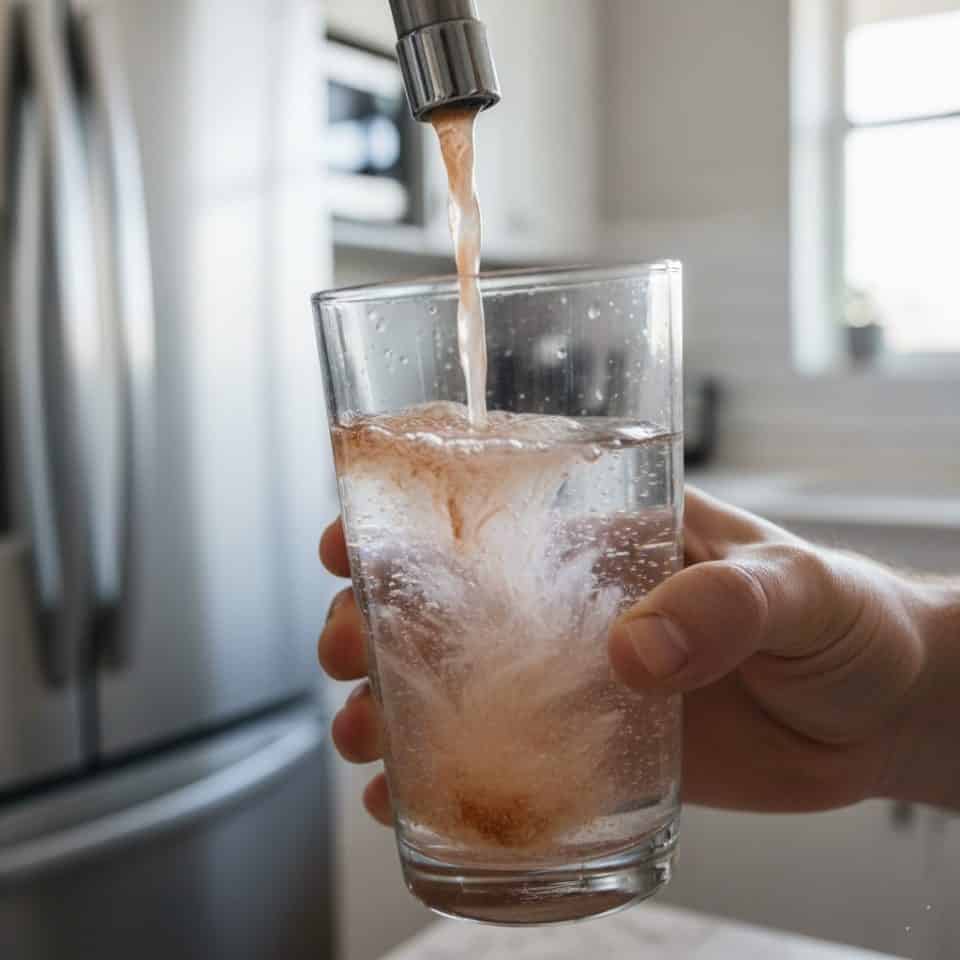 Discoloured water from water tank and tap